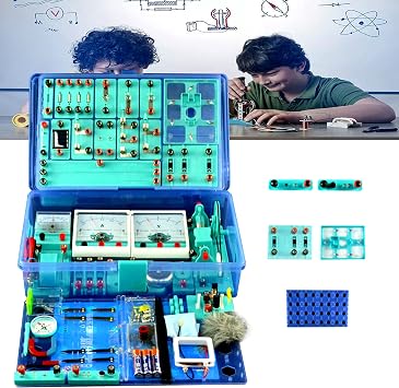 Stem Physics Electric Circuit Learning Starter Kit Physics Science Lab Basic Circuit Learning Starter Kit Electromagnetic Lab Kit, Great Variety of Experimental Components