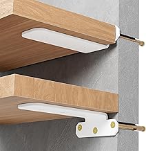 SAYAYO Brackets for Shelves White Metal Brackets Shelf Support Wall 2 Pieces 150 mm Brackets for Invisible Floating Shelves Load Capacity 200 kg