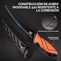 Vista 4 de KastKing SteelStream - Juego de herramientas de pesca de 6 piezas, alicates de pesca resistentes a la corrosión con cordón, cuchillo de filete