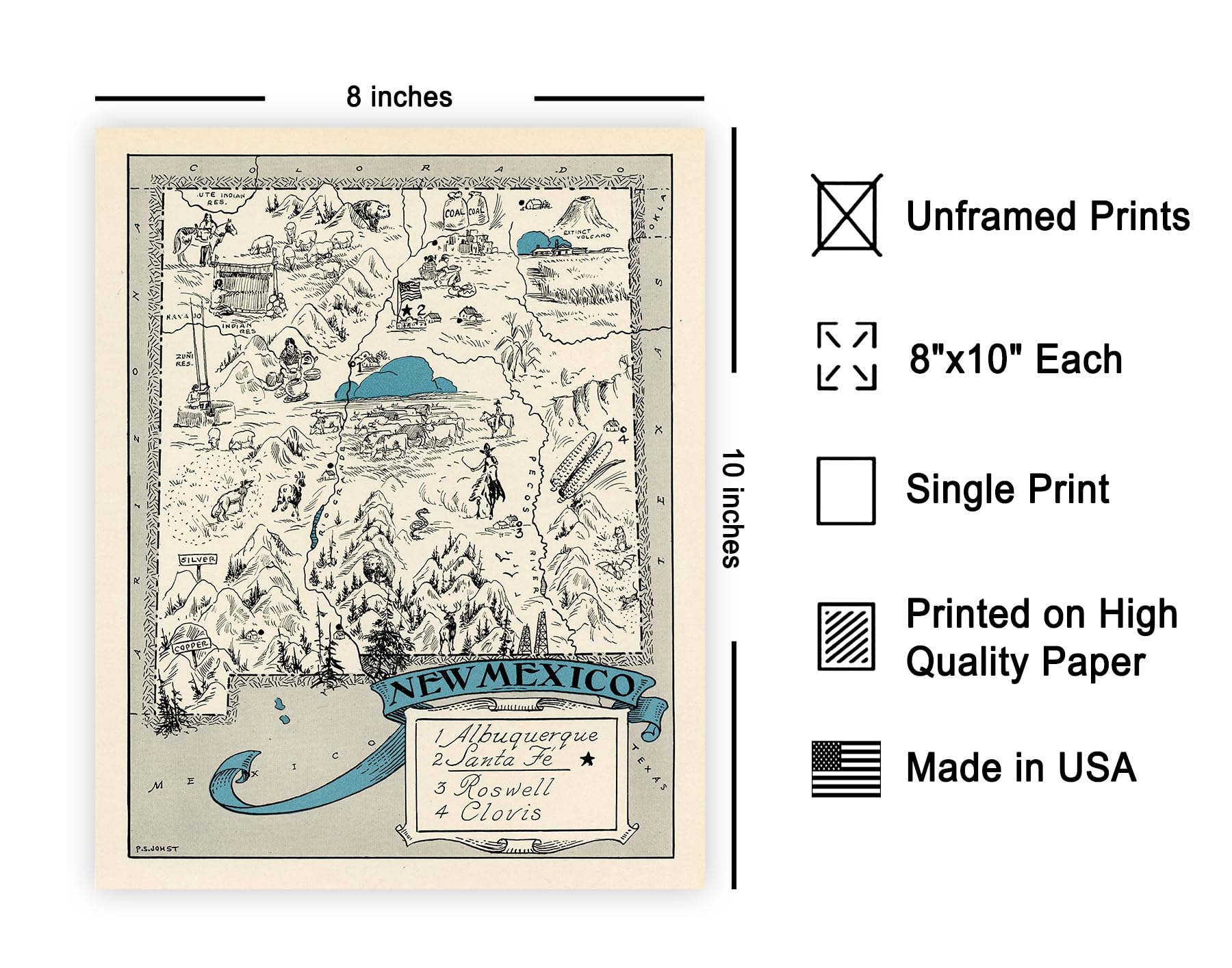 Poster Master Vintage Colorado State Print - Retro Map Poster - Educational Art - Gift For Teacher, Student, Travel Lover - Wall Decoration For Classroom, Office, Dorm - 24x32 Unframed Wall