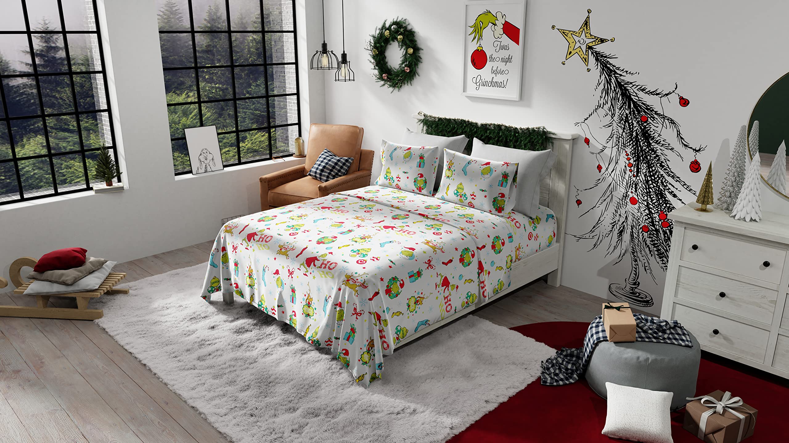 Franco Grinch By Dr. Seuss Juego De Cama Suave Y Acogedor Grinch