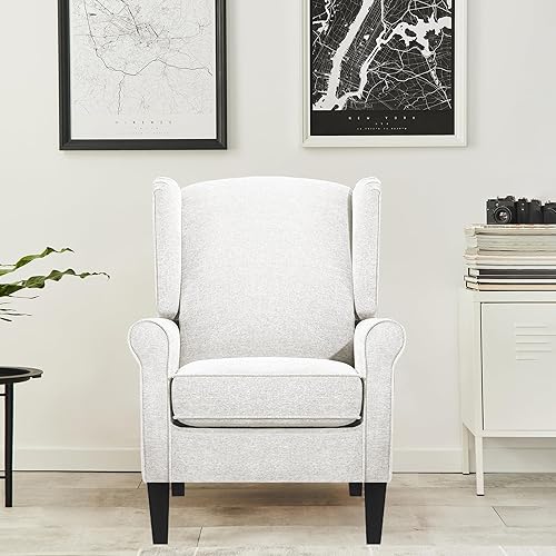 Miniatura 7 de Accent Chair, Modern Living Room Chairs with Wingback, Comfy Upholstered High Back Single Sofa for Bedroom, Mid-Century Reading Armchair Sillas para