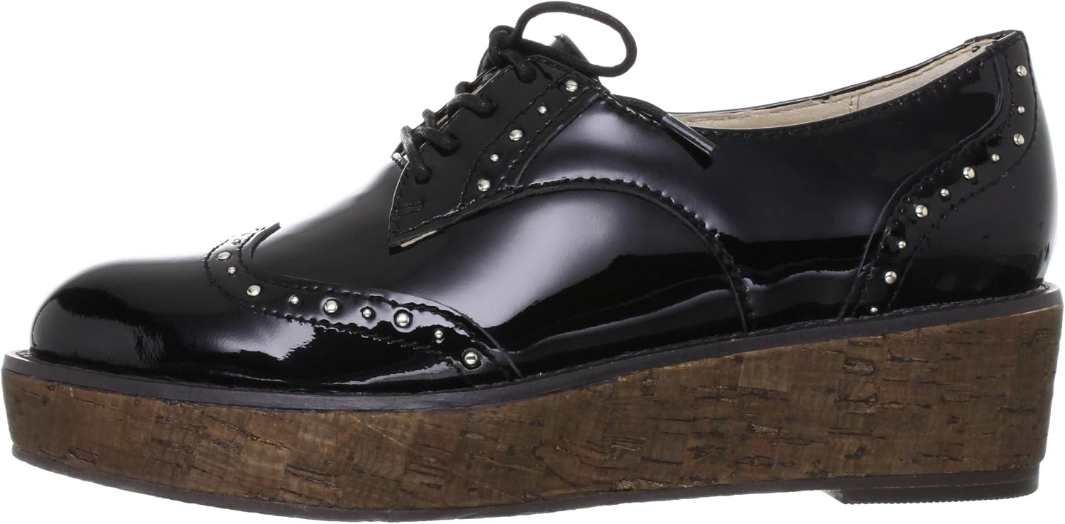 Mode Ejacomo Rubber Soul LSBD32060 Manish Lace-up Enamel Platform Shoes