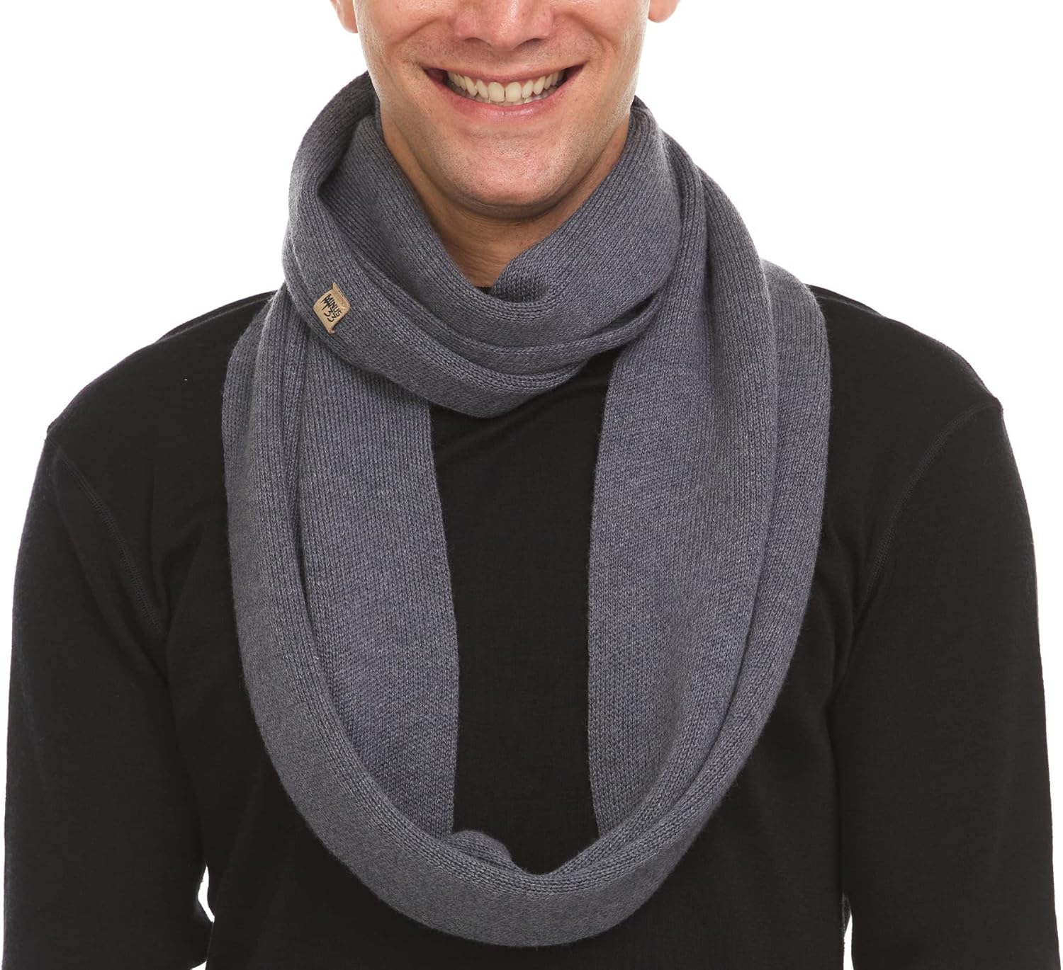 100% Merino Wool Everyday Knit Infinity Scarf - Winter Loop Scarf - Midweight Scarves for Women and Men - Image 3