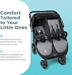 Gaggle by Foundations Roadster Duo Side by Side Double Stroller | Lightweight Compact Double Stroller for Toddlers | Easy to Fold & Maneuver | Amusement Park Approved | Black