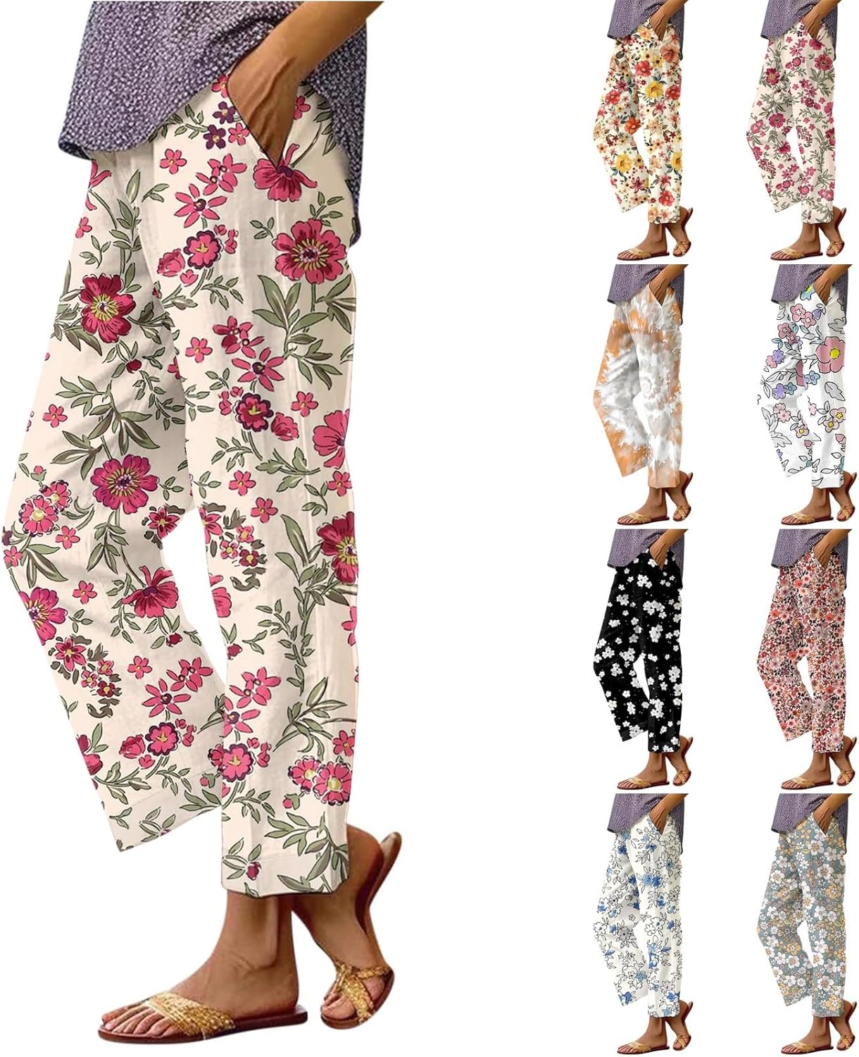 Iris | Pantalon léger boho à taille élastique