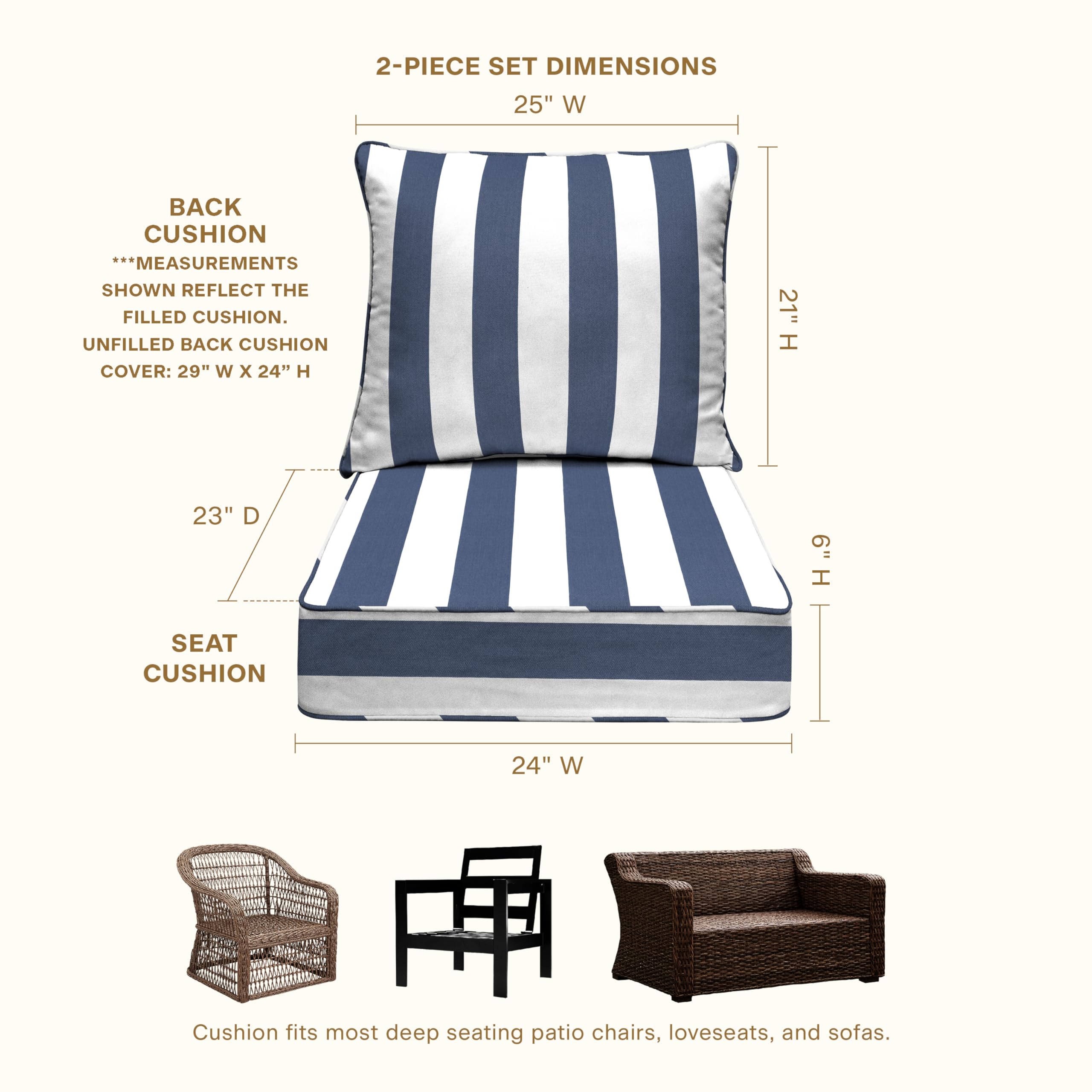 Honeycomb Outdoor Cushion Set 20