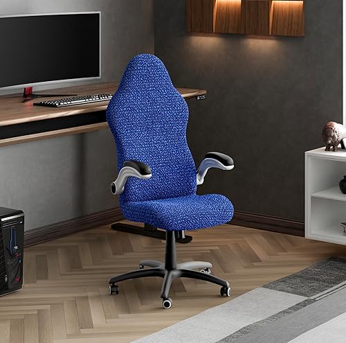 Miniatura 2 de PAULATO BY GA.I.CO. Funda elástica para silla de oficina y juegos, funda elástica para silla de escritorio para computadora con cremallera, fundas