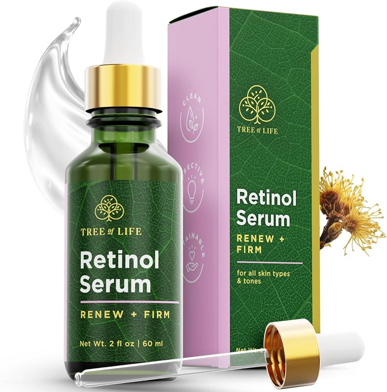 Retinol Serum for Face, Anti Aging Face Oil, 2 Fl Oz | Anti-aging Retinol serum for face. Smoothing face oil that targets dark spots and fine lines for clear skin.