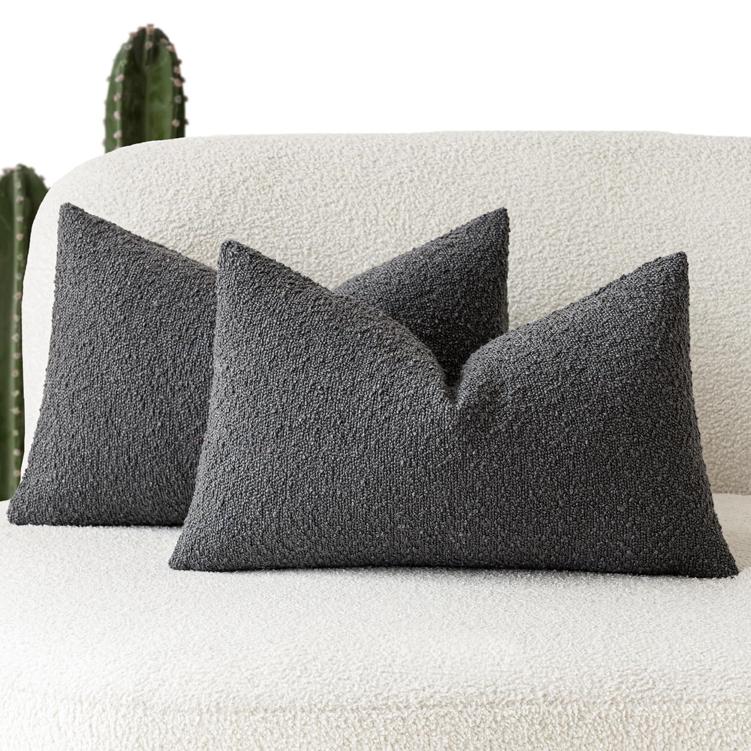 Pack da 2 cuscini decorativi 45x45 cm righe verdi Deco | Maisons du Monde