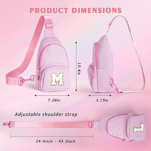 Miniatura 4 de YOOLIFE Bolso bandolera con inicial para niñas, regalos para mujeres y niñas, riñonera con inicial, monederos de regalo para niñas, regalos de