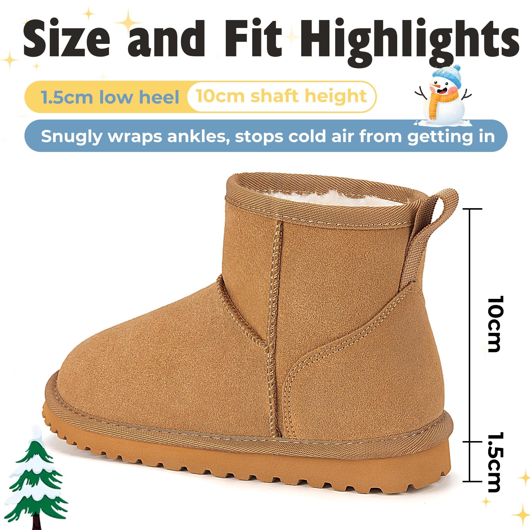 Mishansha Botas de Nieve Niños Invierno Cálido Forrados Gr.24-36