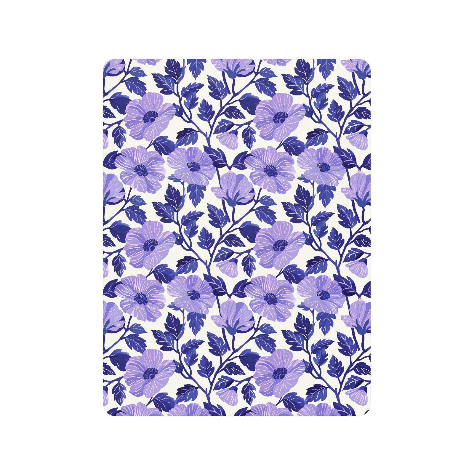 Sábanas de algodón para cuna de bebé, estilo chow chow chow, estampado floral, color morado, colchones para guardería, 1 paquete de forros para cunas de ni?o, 52 x 28 pulgadas