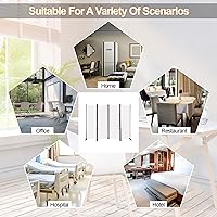 Vista 6 de MAYOLIAH Divisor de habitación de 4 paneles de 6 pies de alto, plegables, separadores de privacidad para pared interior, separador de habitación