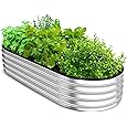8x2x1.5ft Galvanized Raised Garden Bed - 18“ Tall Metal Planter Box for Vegetables, Flowers, Herbs, Rust-Resistant Outdoor Garden Box, Easy Assembly Raised Beds for Gardening, Green