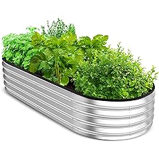 8x2x1.5ft Galvanized Raised Garden Bed - 18“ Tall Metal Planter Box for Vegetables, Flowers, Herbs, Rust-Resistant Outdoor Garden Box, Easy Assembly Raised Beds for Gardening, Green