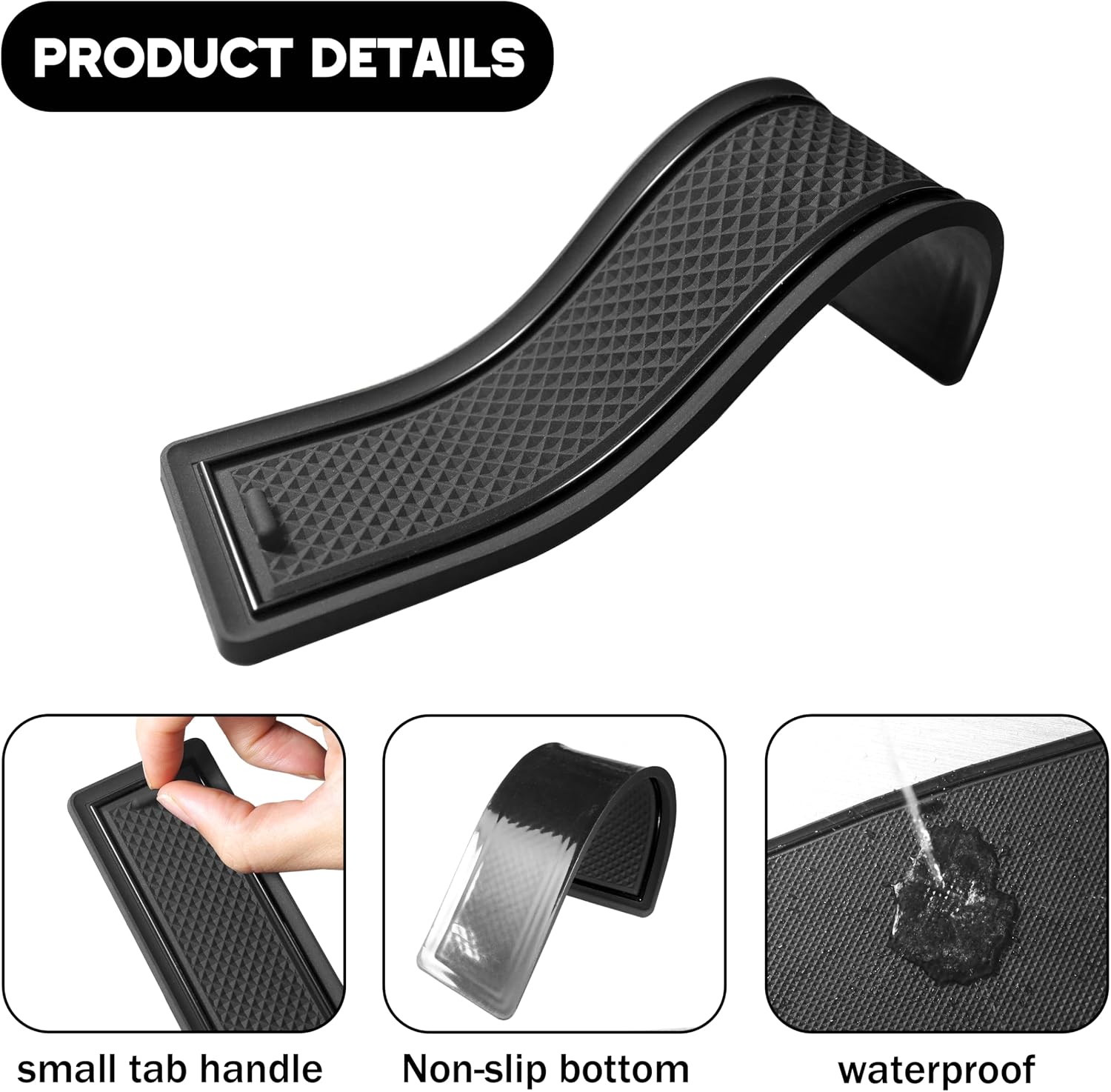 for Toyota 4Runner Accessories 2010-2021 2022 2023 2024 Cup Holder Inserts, Center Console Shift Liner, Door Pocket Slot Mats Non-Slip Anti Dust Pad Custom Interior 26 Pcs (2 Row, Black Trim)