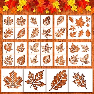 Fall Painting Stencils Maple Leaves Stencils Autumn Leaves Stencil Thank...
