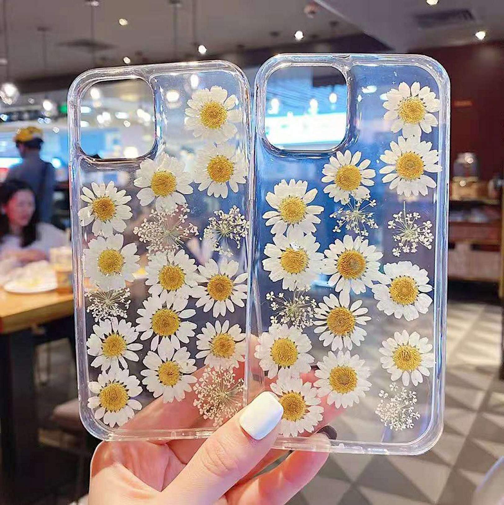 Custodia IPhone 12 Pro Con Fiori Secchi Veri – Elegante, Sottile, Supporta Ricarica Wireless