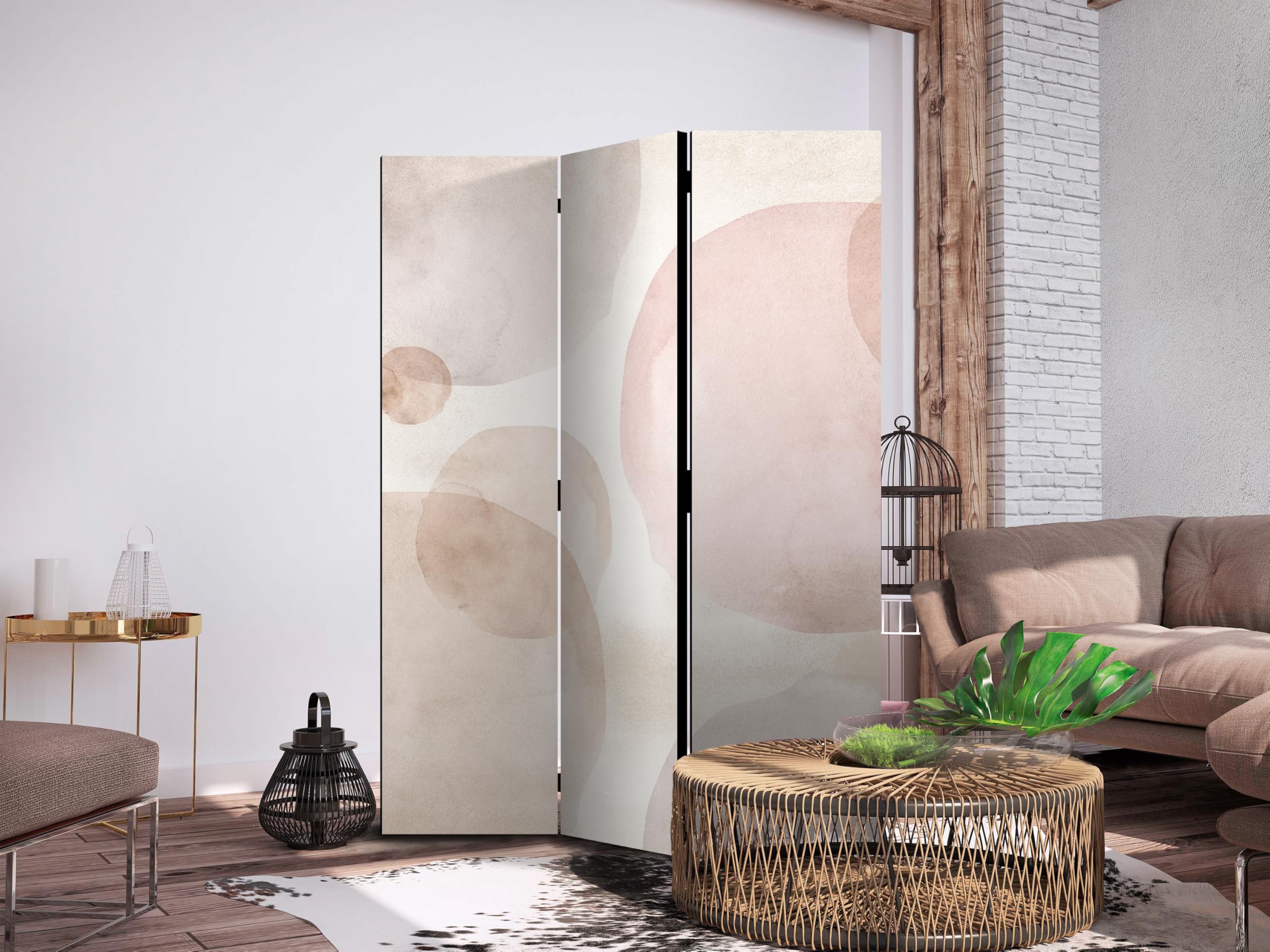 murando - Paravento da Interno 3 Pannelli, Separe Divisorio, 135x172 cm | 3 Pannelli Decorativi, Stampa su Due Lati, Tela in TNT, Pronto all'Uso, Separatore per Casa e Ufficio, Produzione EU