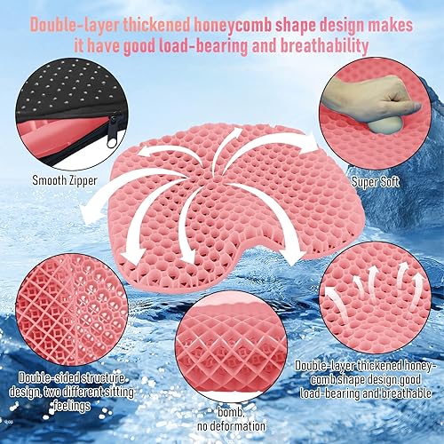 Miniatura 29 de Cojín de asiento de kayak, asiento de kayak de gel grueso antideslizante impermeable, almohadilla de goma portátil para remo de canoa para estadio