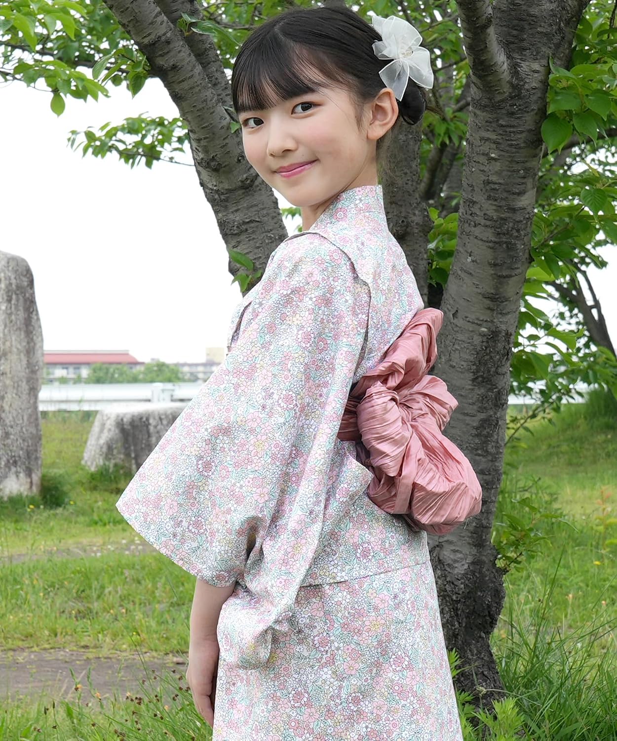 七五三　3歳女の子着物　新品　２点セット　鮮やか黄色　水色　花車　手毬　日本製 七五三 3歳女の子着物 2点セット 鮮やか黄色 水色 花車 手毬 日本製