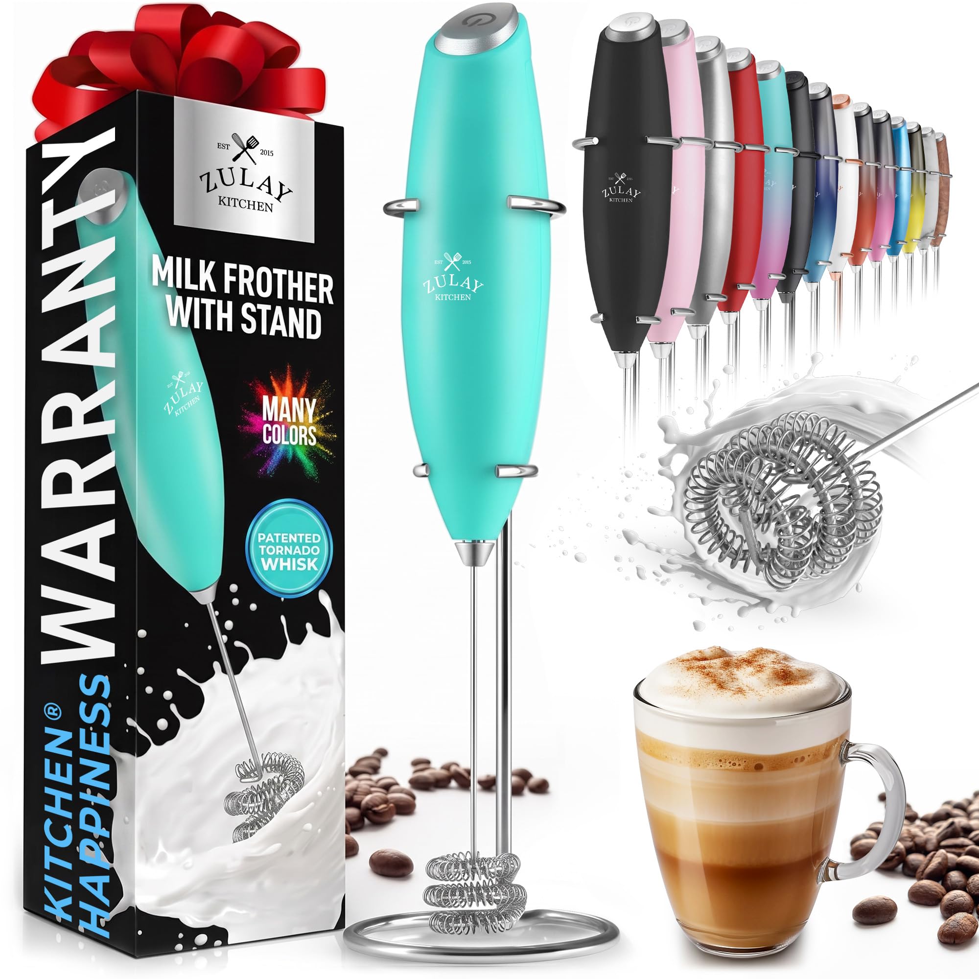 Amazon.com: Zulay Powerful Milk Frother for Coffee with Upgraded