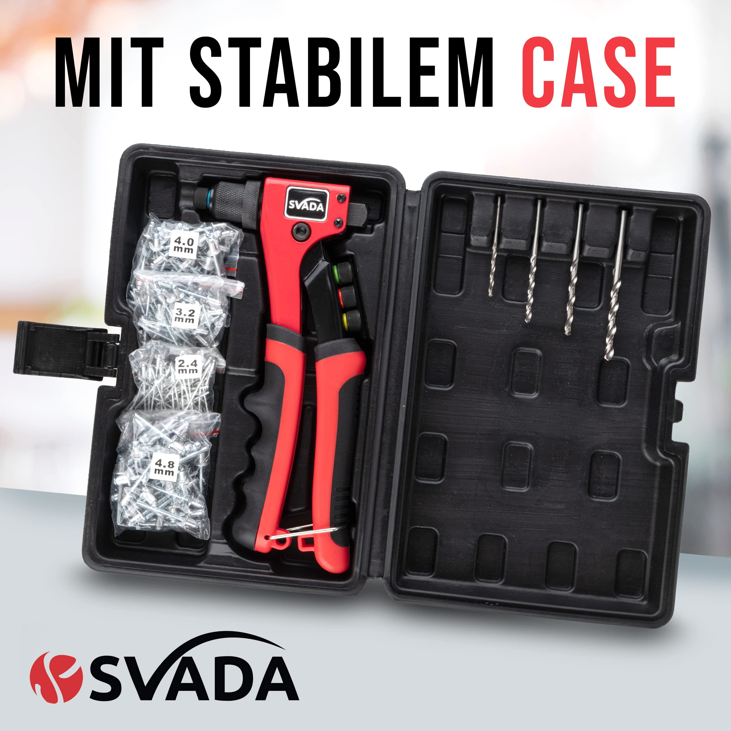 Nietenzange Set Für 3.2mm,4.0mm,4.8mm Blindnieten - Profi Handnietzange Schwerer Ausführung