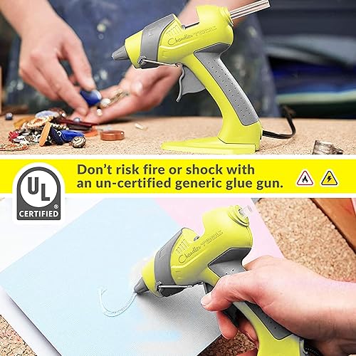 Vista 6 de Chandler Tool Mini pistola de pegamento – 25 W – Varillas de pegamento caliente y soporte de base patentado incluido – para manualidades, escuela