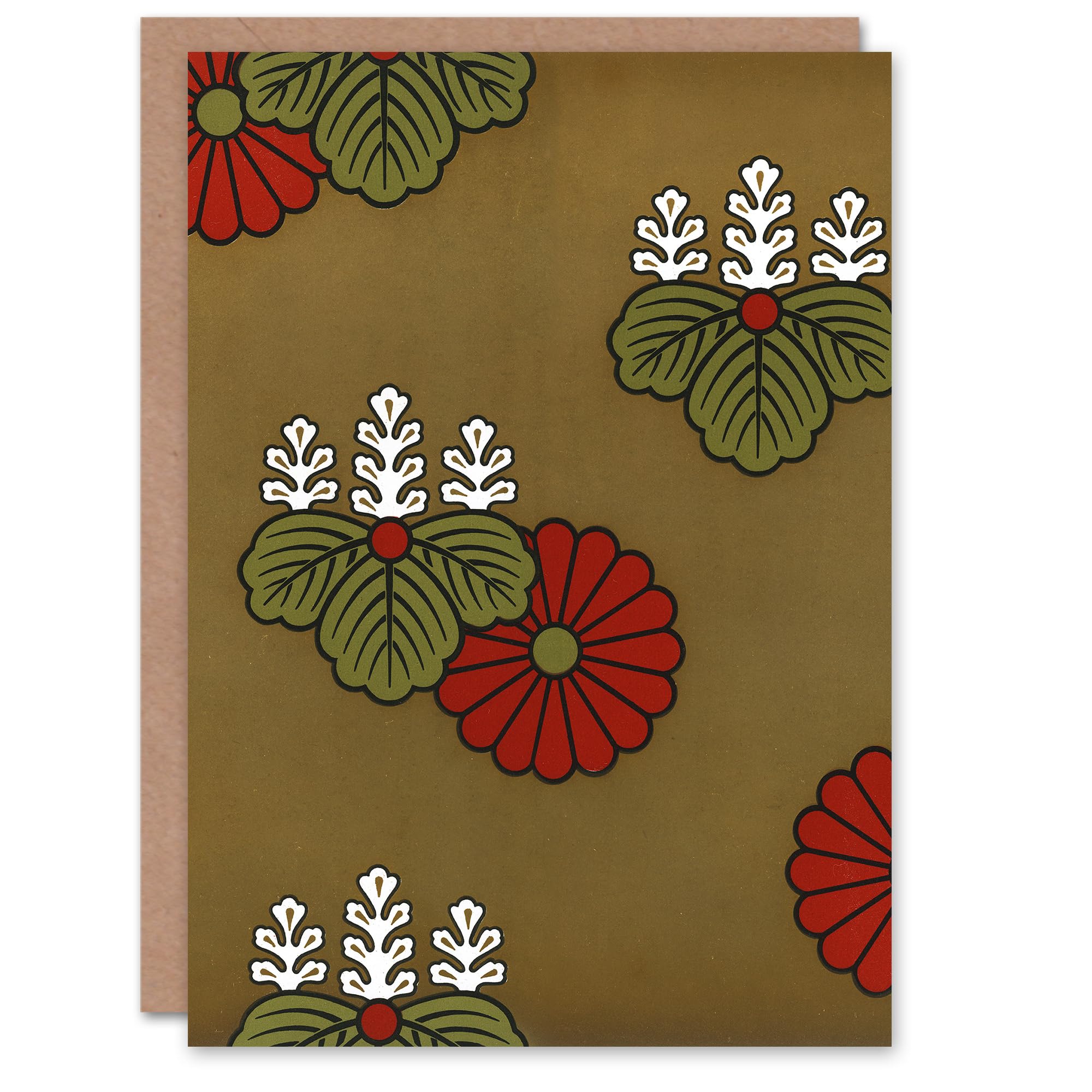 Artery8 GA and MA Audsley Art Card Vintage Floral Japanese Pattern