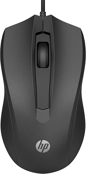 ヒューレット・パッカード(HP) HP 100G 有線 マウス 光学式 1600dpi USB 黒 ブラック【国内正規品】 - 1