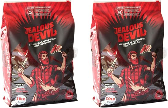 Jealous Devil All Natural Hardwood Lump Charcoal - 2 x 20LB