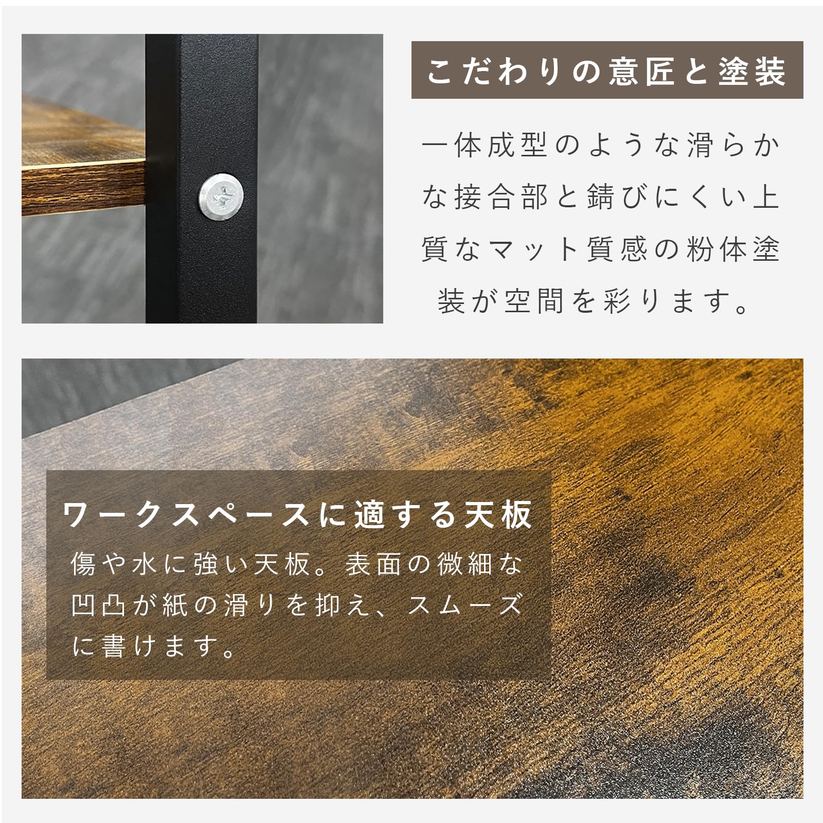 Amazon.co.jp: パソコンデスク ラック付き 左右入れ替え対応 収納棚付
