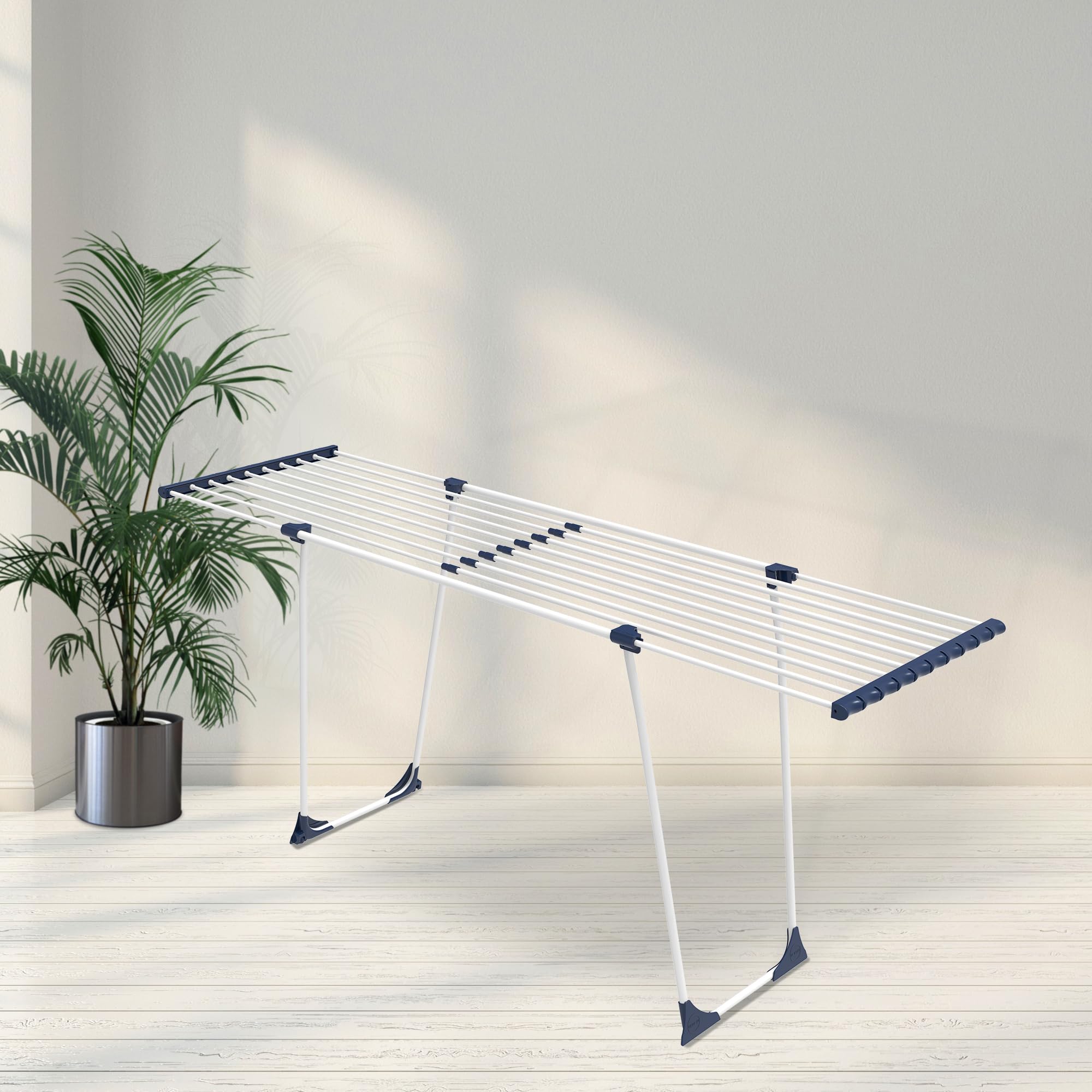 CASASI Casaflex Stendibiancheria Estensibile Acciaio Bianco 186-257 x 57 x 100 cm