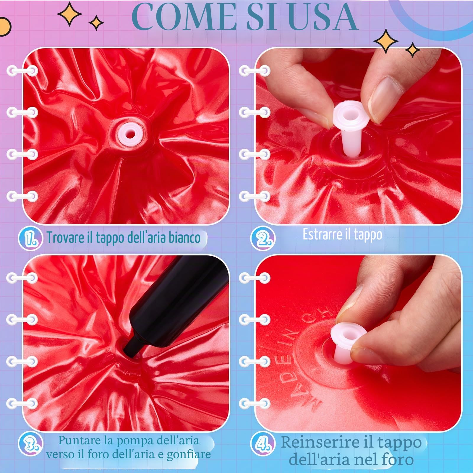 Sinmoe 4 Pallone per Saltare per Bambini dai 3 agli 8 Anni Diametro 50 cm | Pallone da Salto, con Pompa, Viluppa Equilibrio e Capacitá Motorie, Robusta, Resistente, per Estate, Parco o Asilo