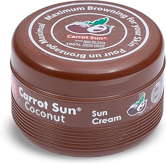 Tanning Accelerator – 350ml Coconut Tanning Gel – Natural Extract Sun Cream Dark Tanning Lotion for All Skin Types – Tan Lotion with Coconut Oil for Even Beautiful Skin Coloring – SPF0