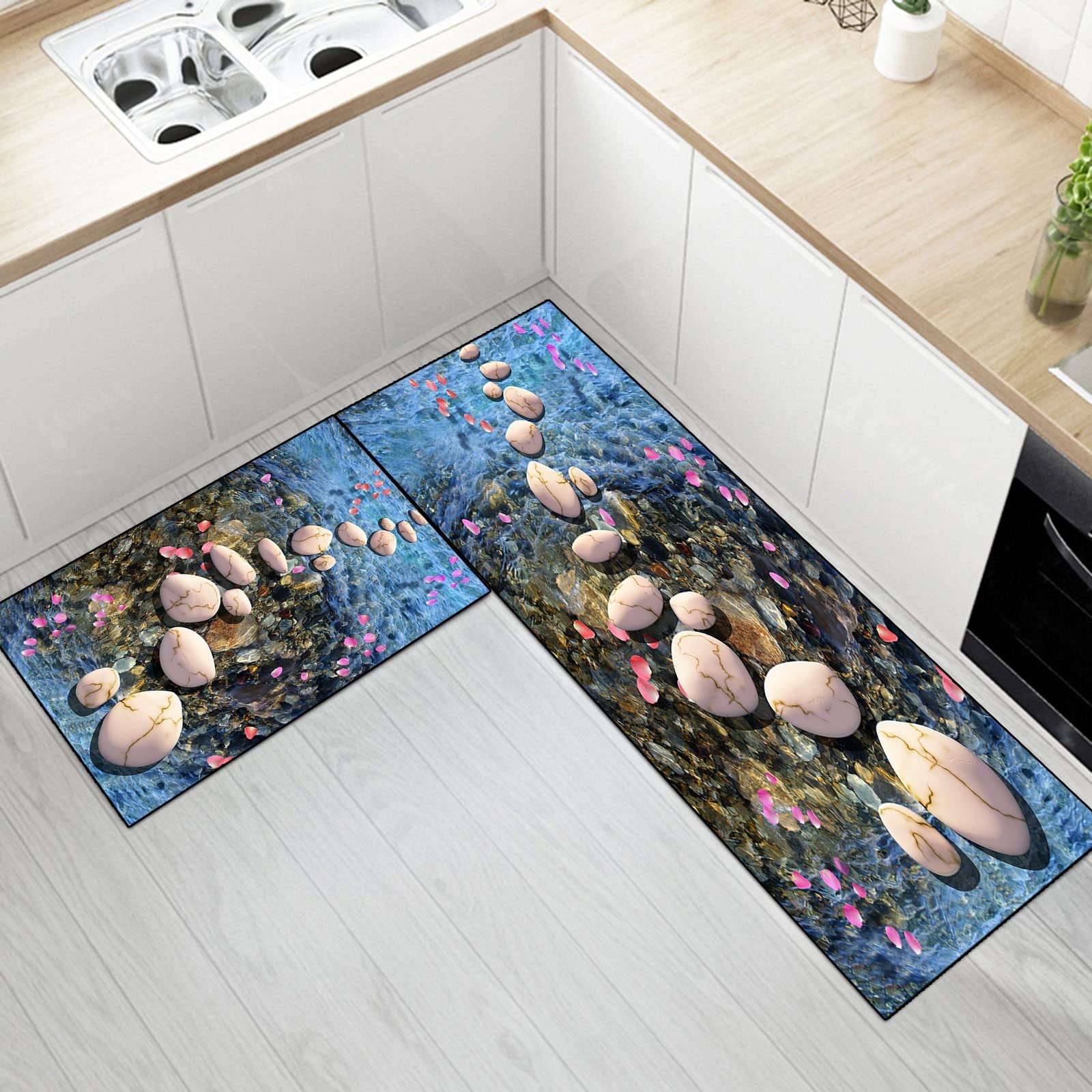 Tappeto Runner Cucina 3,8 M – Antiscivolo Lavabile – Moderno Colorato – Larghezza Personalizzabile
