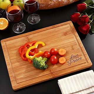 Personalized Bamboo Cutting Board - Laser Engraved Custom Board,Print in...