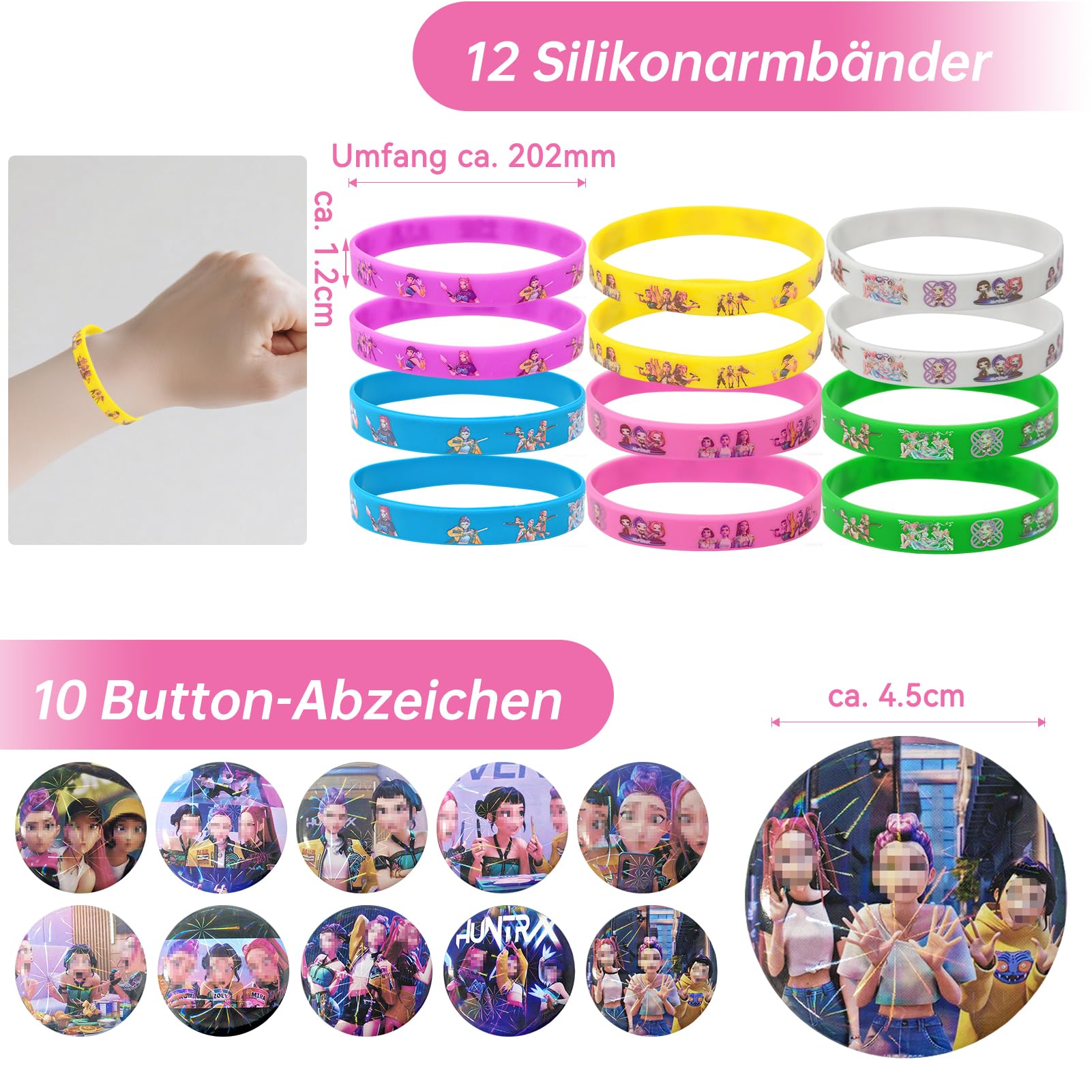 Mitgebsel - Set di 84 regali per gli ospiti, per feste e regali di carta, con sacchetti regalo di carta, adesivi in silicone, piccoli regali e regali per ragazze