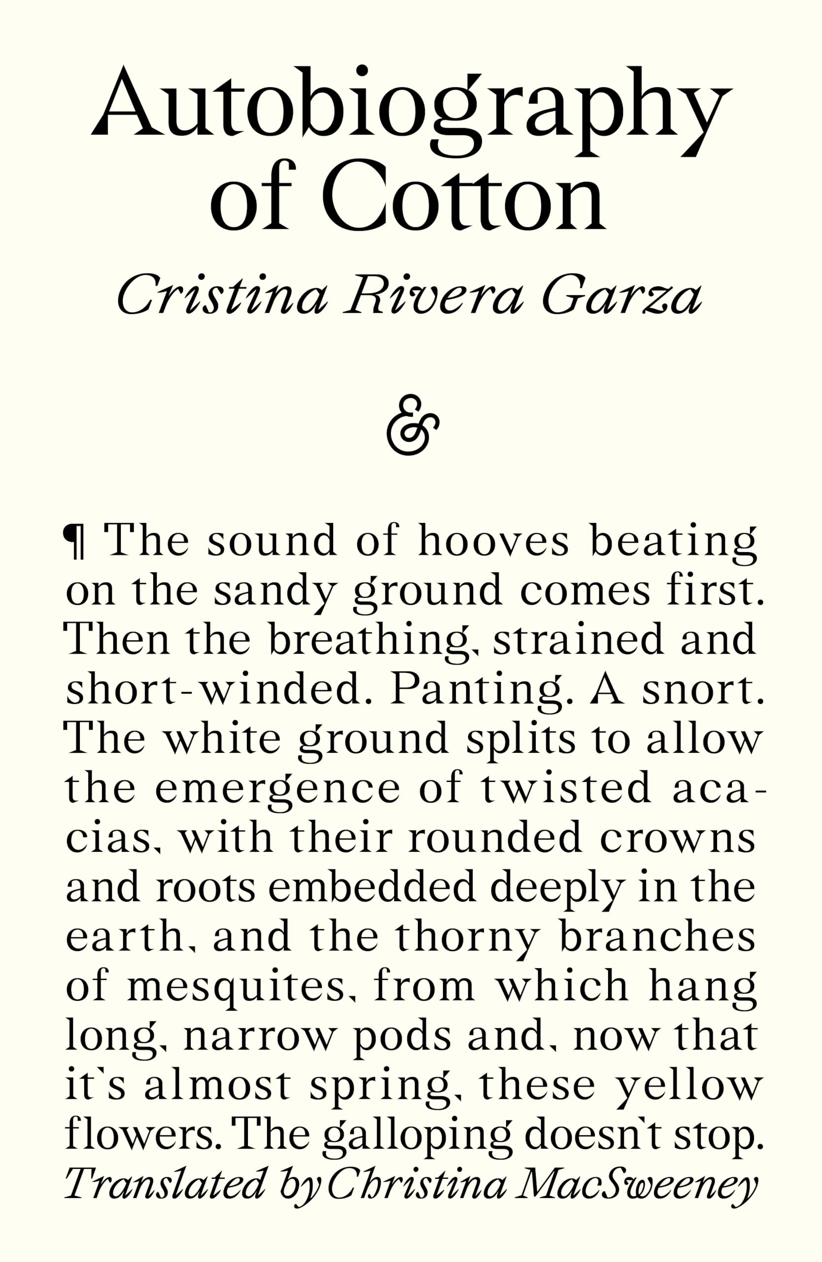 Autobiography of Cotton by Cristina Rivera Garza (Paperback Book)