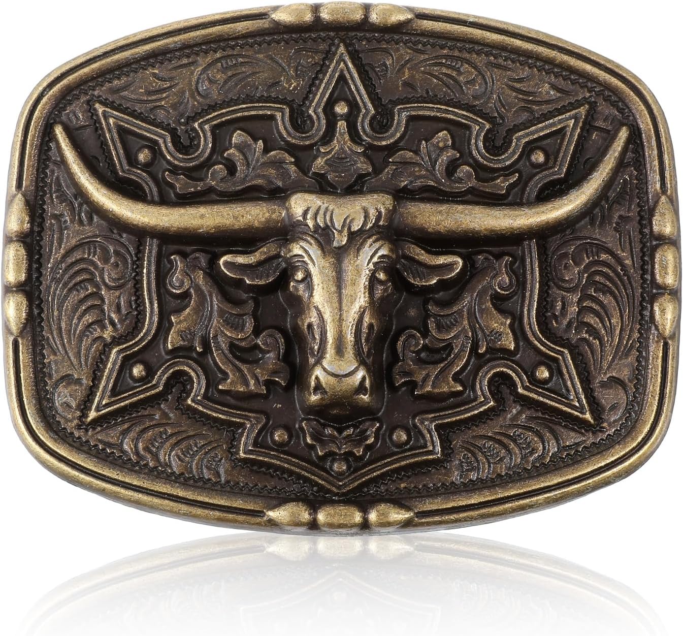 Western Vintage Belt Buckle Cowboy Deer Cowgirl Rodeo Bull Belt Buckle for Men Women Boys
