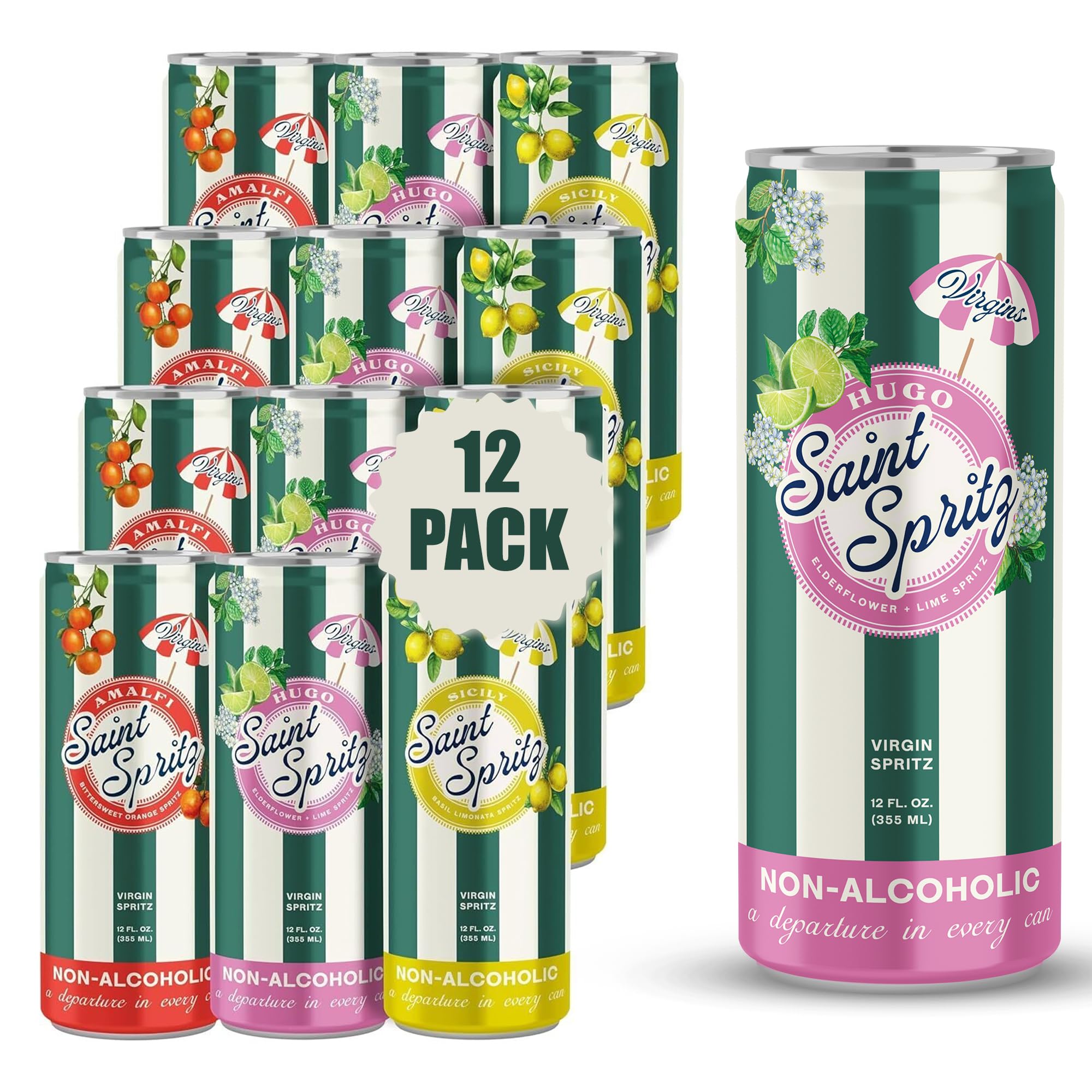 Amazon.com: Saint Spritz Non Alcoholic Drink Variety Pack (12-Pack