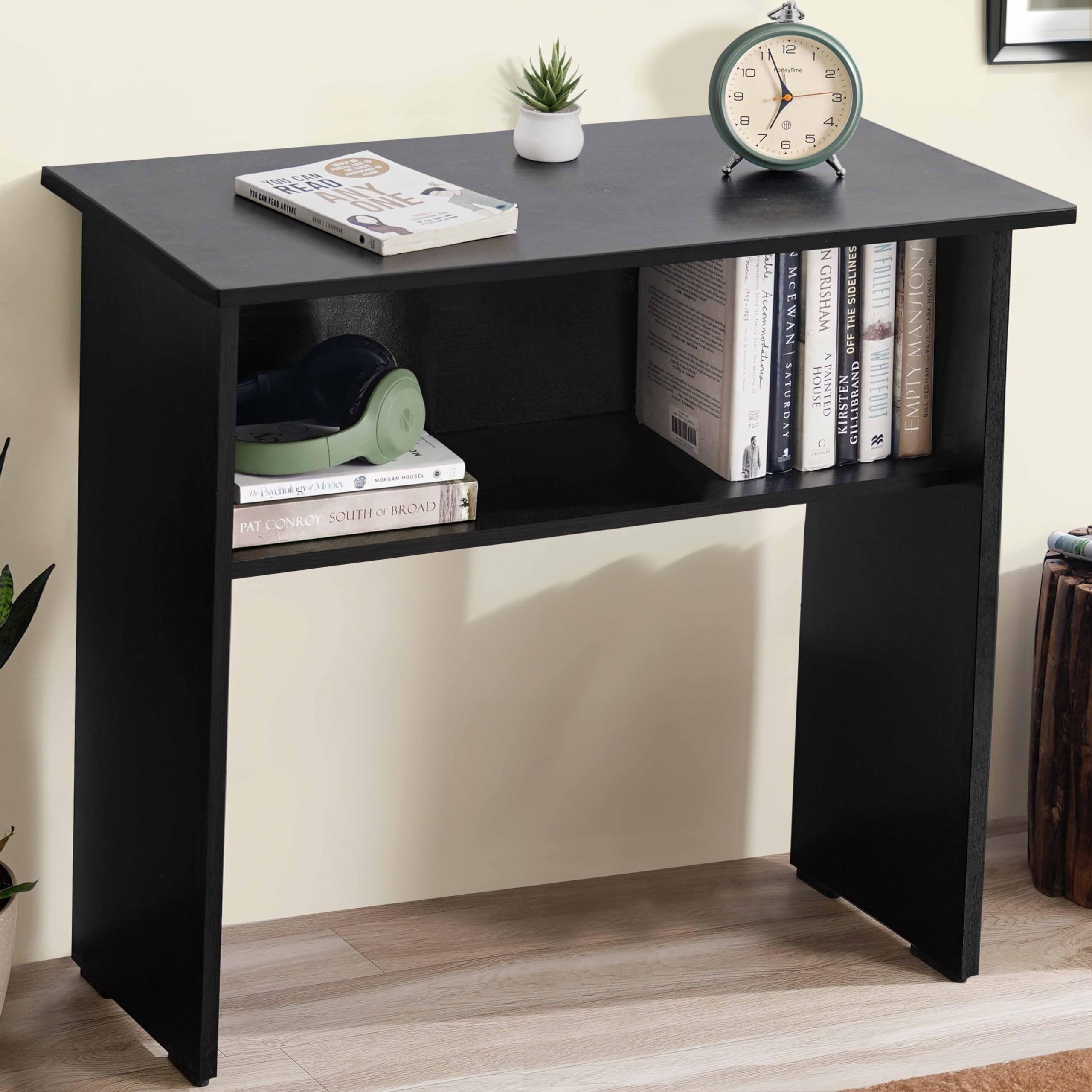 ABOUT SPACE Study Table for Students with UnderDesk Storage Shelf - Office Table for Desktop, PC, Laptop, Drawing, Computer Table for Home Office Multipurpose Table [Black Mahogany-L60 x B40 x H75cm]-image-34