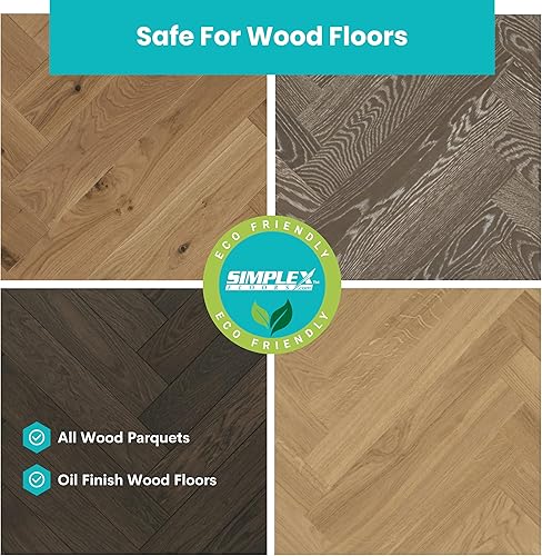 Miniatura 6 de SIMPLEX FLOORS Refrescante de pisos de madera listo para usar sin residuos, mantiene fácilmente madera dura, parquets de madera y pisos de madera