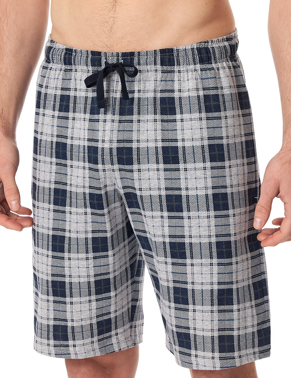 Schiesser Herren Schlafhose Kurz Bermuda Web - Mix + Relax - Organic Cotton Pyjamaunterteil (1er Pack)