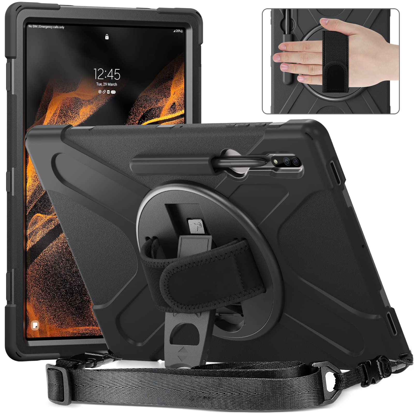 SEYMAC stock Case voor iPad mini 7 (A17 Pro) 2024/ Mini 6 2021 8,3 inch, Schokbestendige Case met Screenprotector, 360 Draaibare Standaard/handriem, Penhouder & Schouderriem,Blauw SEYMAC stock Case voor iPad mini 7 (A17 Pro) 2024/ Mini 6 2021 8,3 inch, Schokbestendige Case met Screenprotector, 360 Draaibare Standaard/handriem, Penhouder & Schouderriem,Blauw