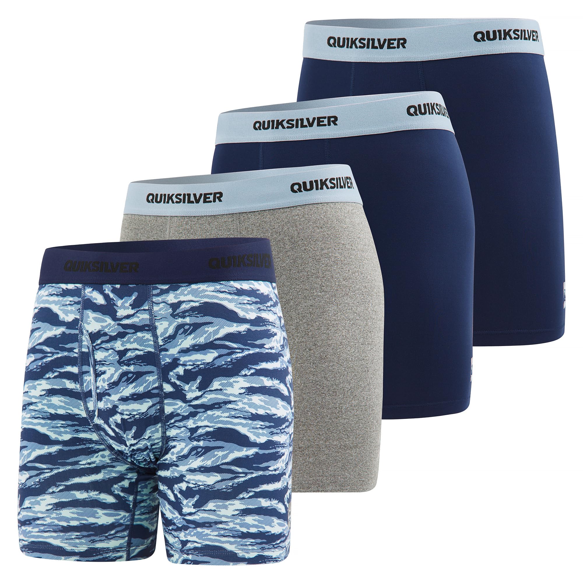 Quiksilver Mens Underwear 4 Pack Boxers for Men Supersoft Brushed Polyester Mens Boxer Briefs