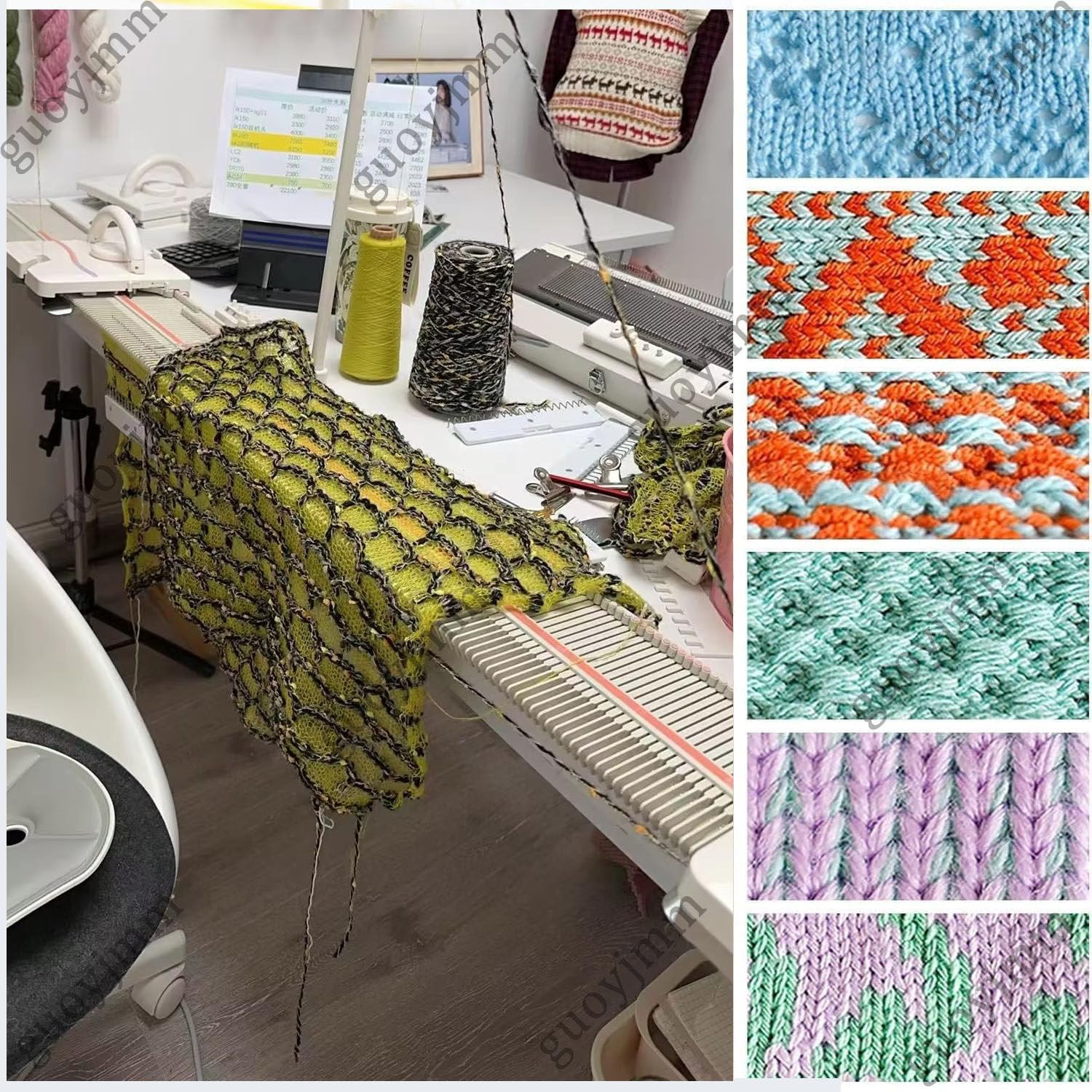 Strickmaschinen-Set, 150 Stiche, mittlere Stärke, 6,5 mm, automatisches Nähwerkzeug für DIY-Projekte, komplettes Set für Schneider- und Bastelbedarf