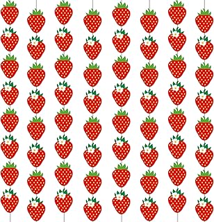 12 PCS Strawberry Party Banners Strawberry Themed Party Hanging Swirl Strawberry Garland Kit Berry First Birthday Paper Cutouts for Kids Girls Strawberry Theme 1st Birthday Party Baby Shower Decor