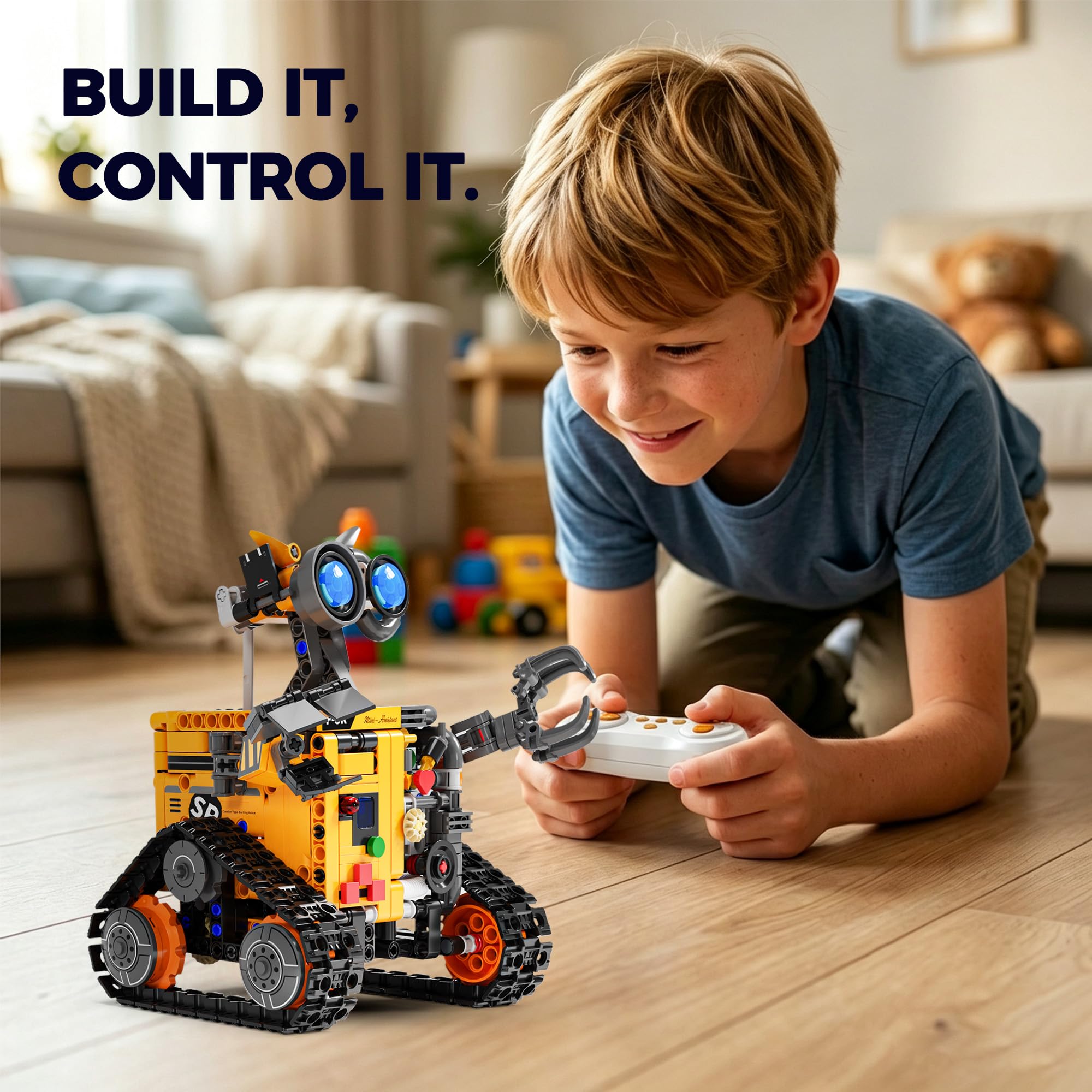 Robot Programmabile 4 in 1, STEM Kit Costruzione con App e Telecomando
